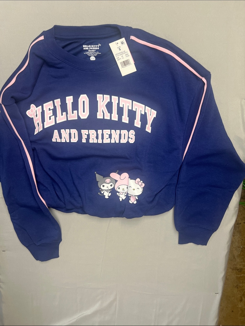 Hello Kitty Navy and Pink Pullover Sweatshirt - Kids